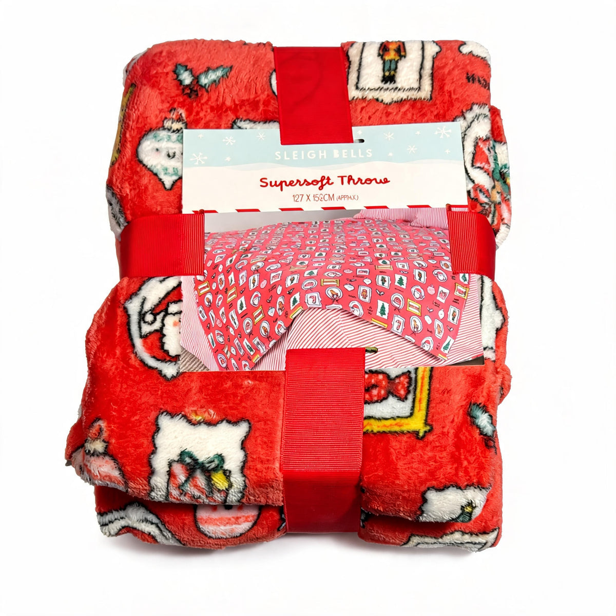 Christmas Red Throw Blanket 127x150cm