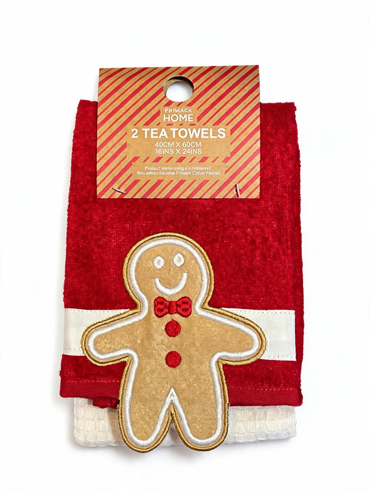 Christmas Gingerbread Tea Towels Twin pack