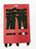 Christmas Long Tail Bows - Pack of 6 - Green - N-TASH