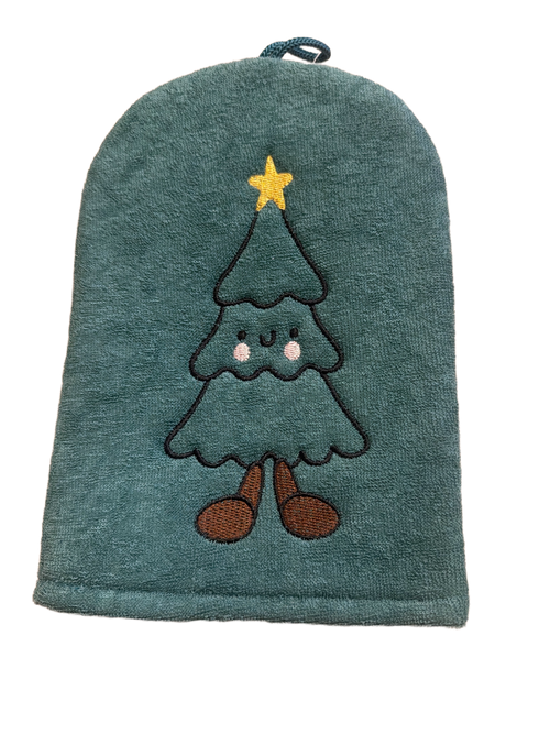 Cozy Up Your Bath Time with the Bathing Wash Mitt Christmas Tree - N-TASH