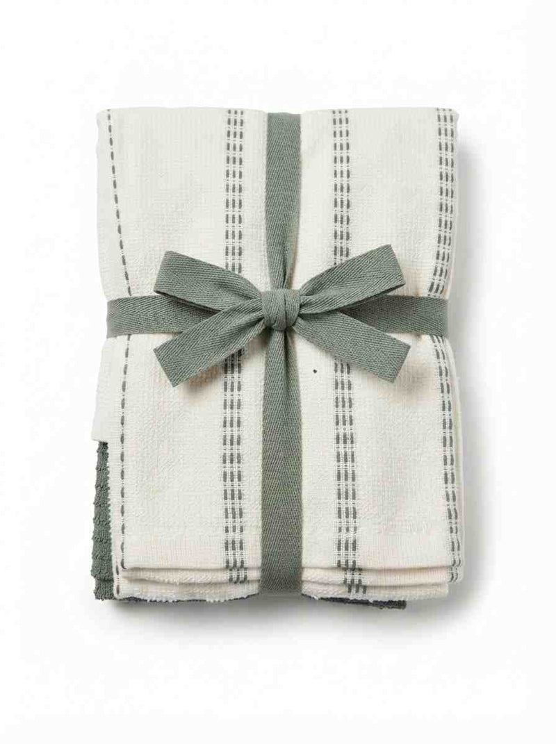 Green Terry Tea Towels Pack of 4 - N-TASH