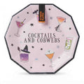 Halloween Cocktails and Cobwebs Disposable Plates - N-TASH