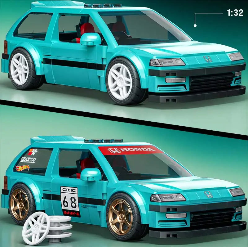 Hot Wheels Brick Shop Speed Custom 90 Honda Civic EF - image 3 of 4 - N-TASH