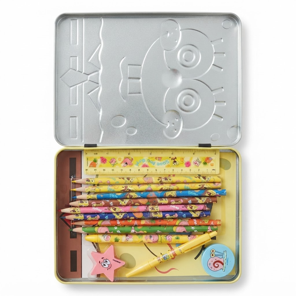 SpongeBob SquarePants Stationery Metal Tin Box - image 2 of 2 - N-TASH