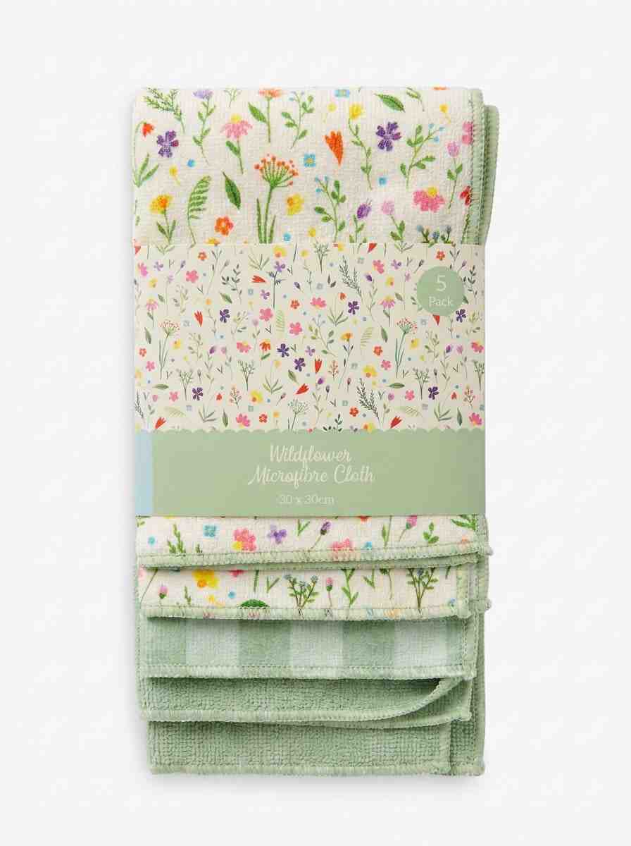 Wildflower Microfiber Cloth Pack - Effortless Cleaning and Sustainability